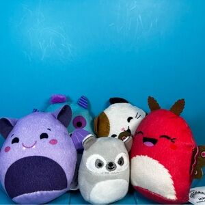 Squishmallows - Squishville Lauren Lemur (2022) + 4 McDonald’s Happy Meal Toys